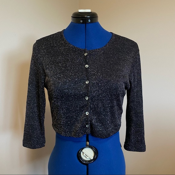vintage sparkly 90s cardigan - Picture 12 of 14